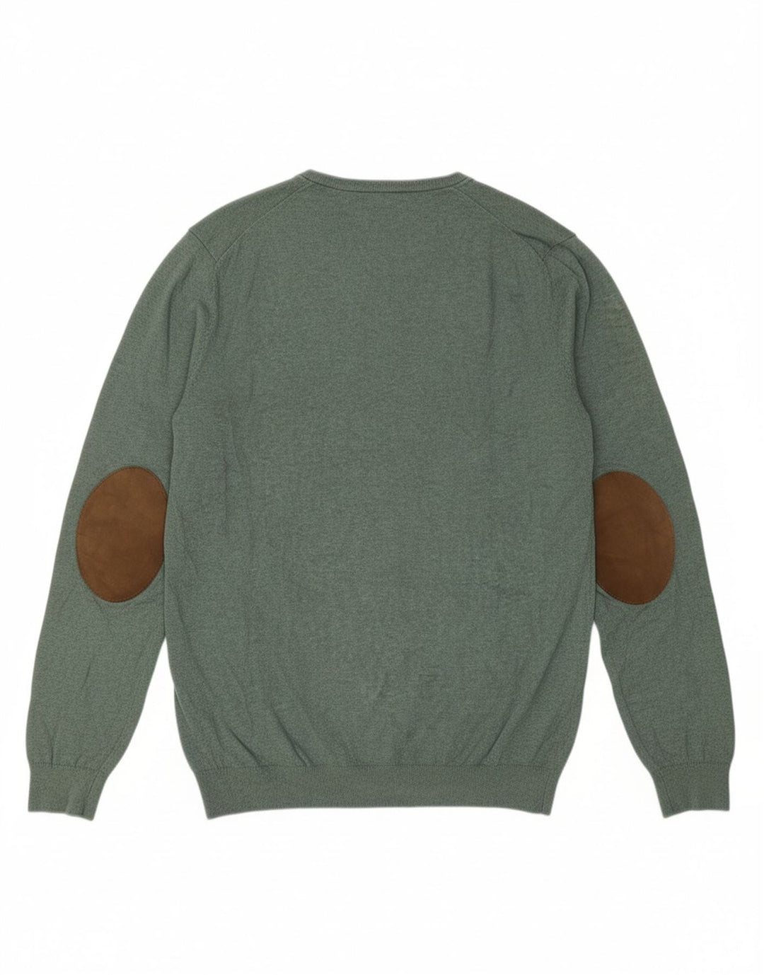 Suéter masculino MASSIMO DUTTI com decote em V XL algodão verde