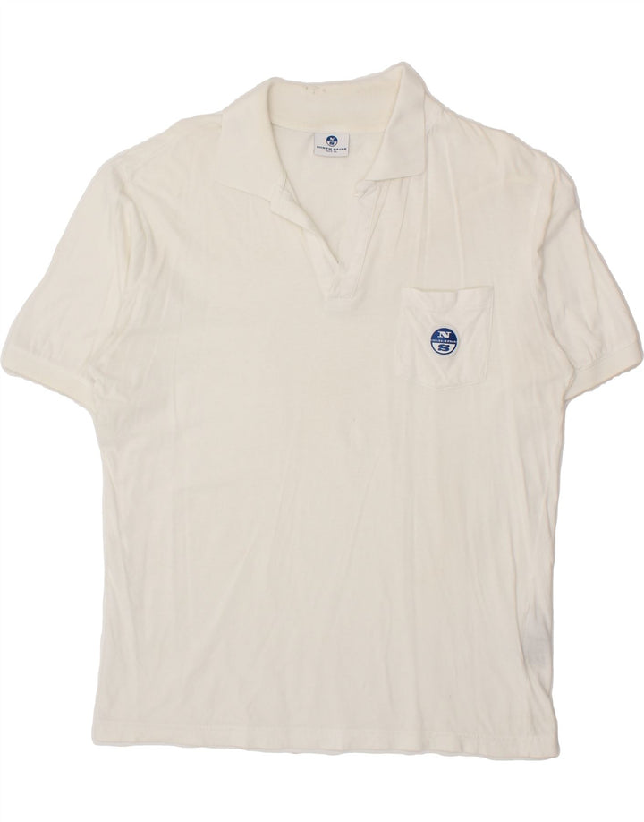 NORTH SAILS Womens Polo Shirt UK 18 XL White Cotton Vintage North Sails and Second-Hand North Sails from Messina Hembry 
