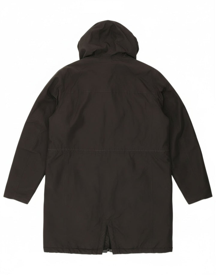 Helly Hansen Womens Hooded Parka Jacket UK 14 Large Black Nylon