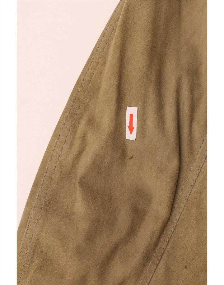 Giubbotto bomber in pelle scamosciata da uomo Scout UK 40 grande verde