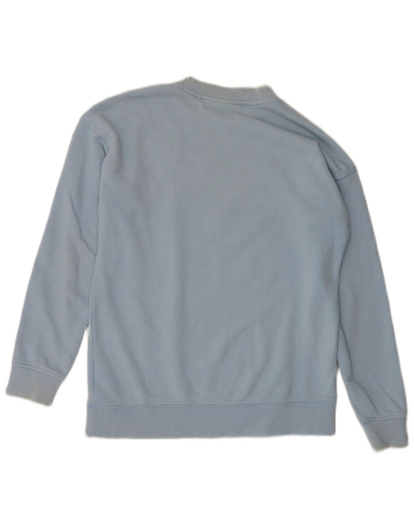 Felpa oversize con grafica da donna Adidas UK 8 piccola in cotone blu