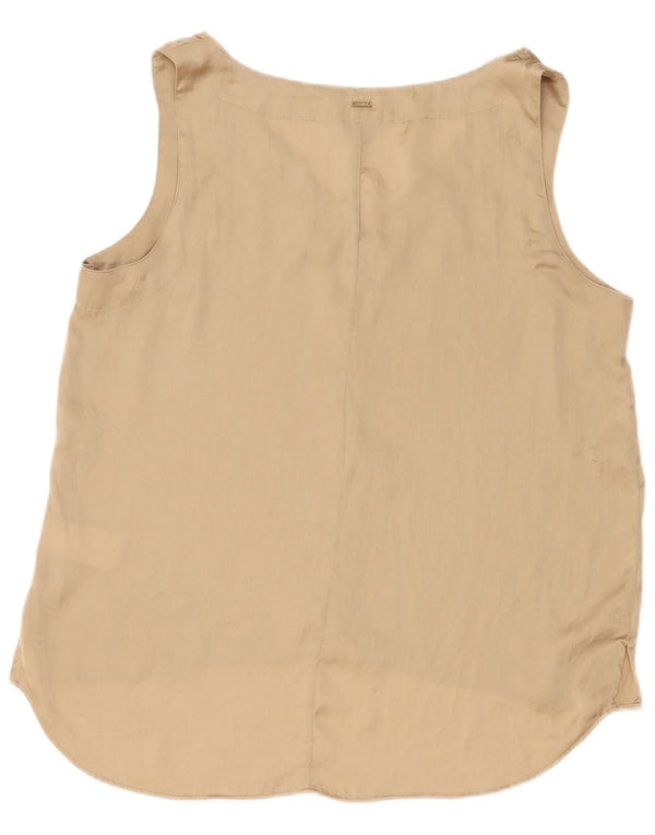 Dkny Γυναικεία Αμάνικη Μπλούζα Τοπ UK 18 XL Beige Polyester