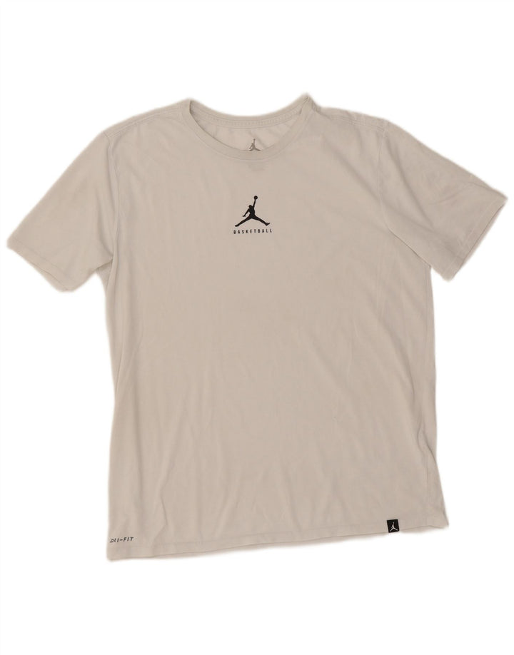 Jordan Mens Dri Fit T-Shirt Top Large White