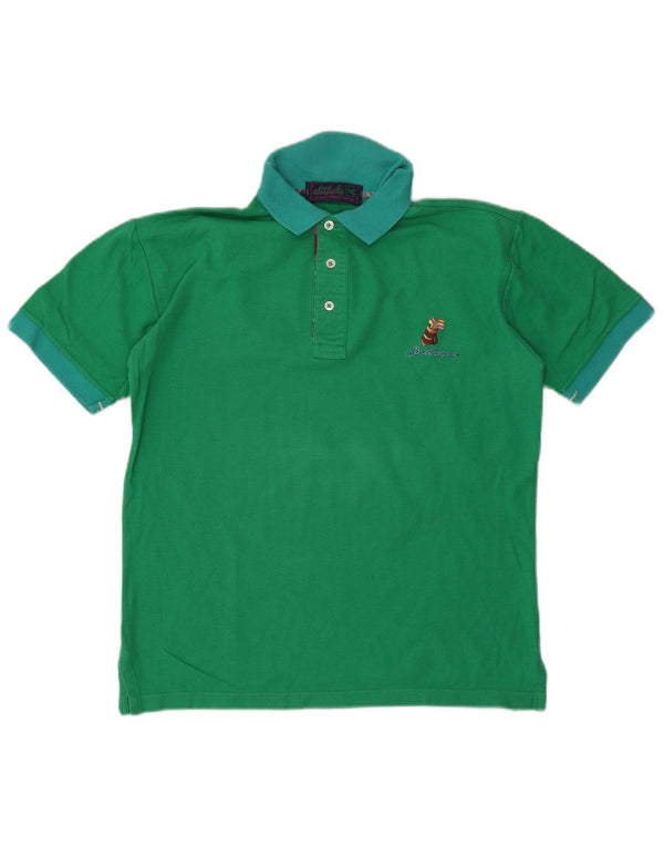 Polo da rugby da uomo Best Company in cotone verde medio