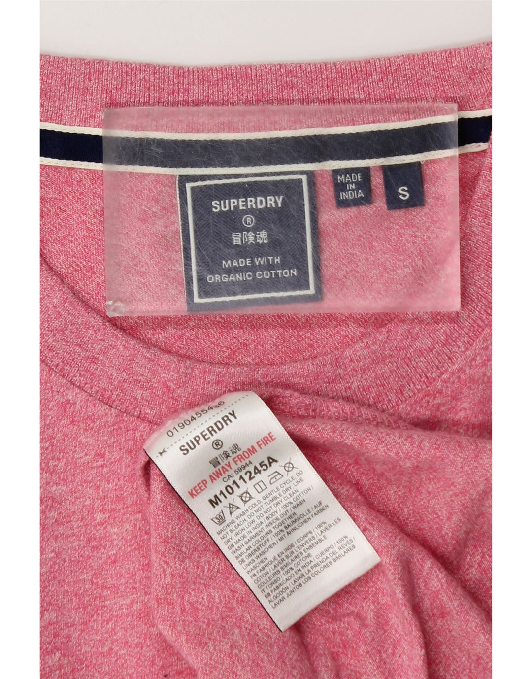 SUPERDRY Mens T-Shirt Top Small Pink Cotton