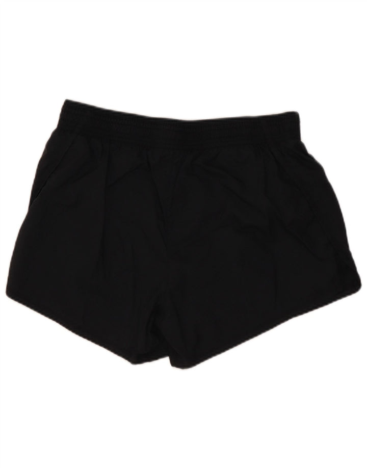 NIKE Womens Graphic Sport Shorts UK 8 Small  Black Polyester