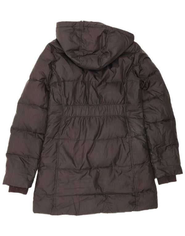 Replay Abrigo acolchado con capucha para mujer UK 44 Grande Poliéster negro