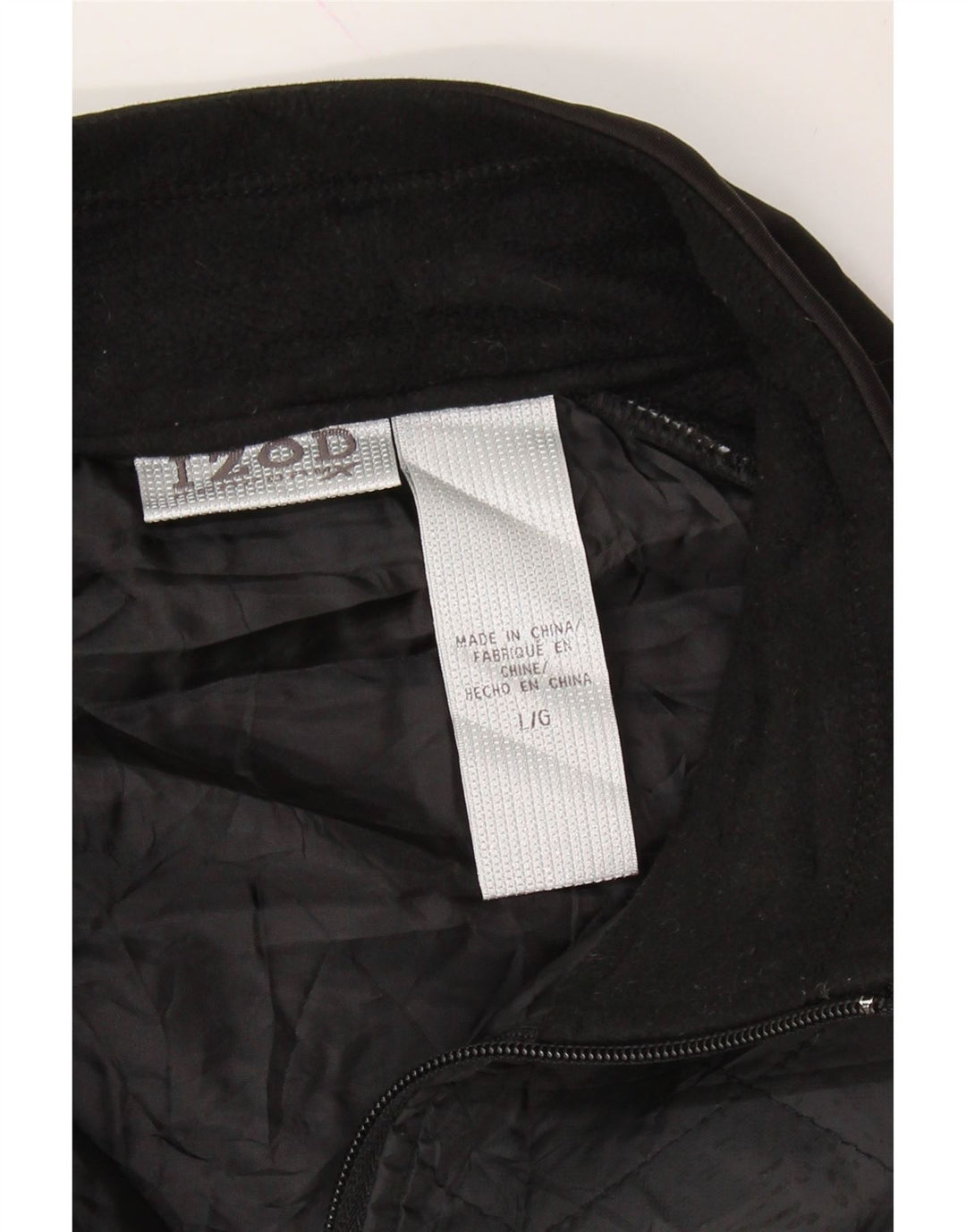 IZOD Mens Bomber Jacket UK 40 Large Black Colourblock Polyester Vintage Izod and Second-Hand Izod from Messina Hembry 