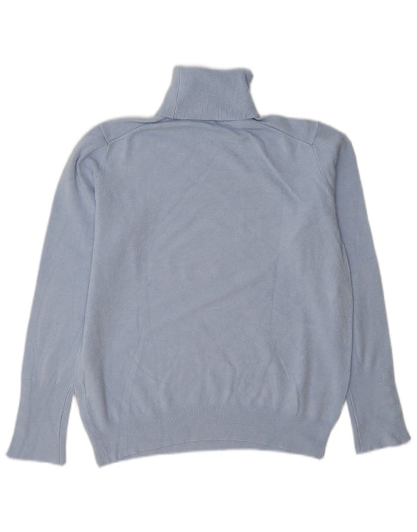 Zara Pull col roulé pour femme UK 14 Large Bleu Viscose
