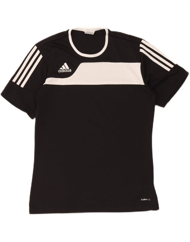 T-shirt ADIDAS da uomo Climalite Top Small in poliestere color block nero