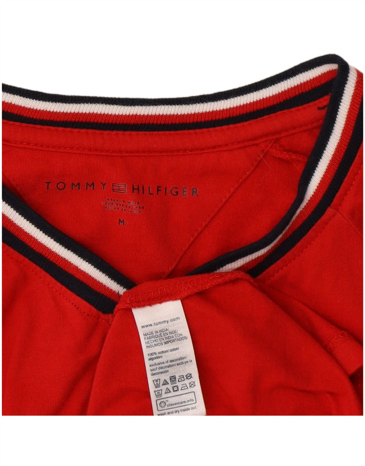 Tommy Hilfiger Mens T-Shirt Top Medium Red Cotton