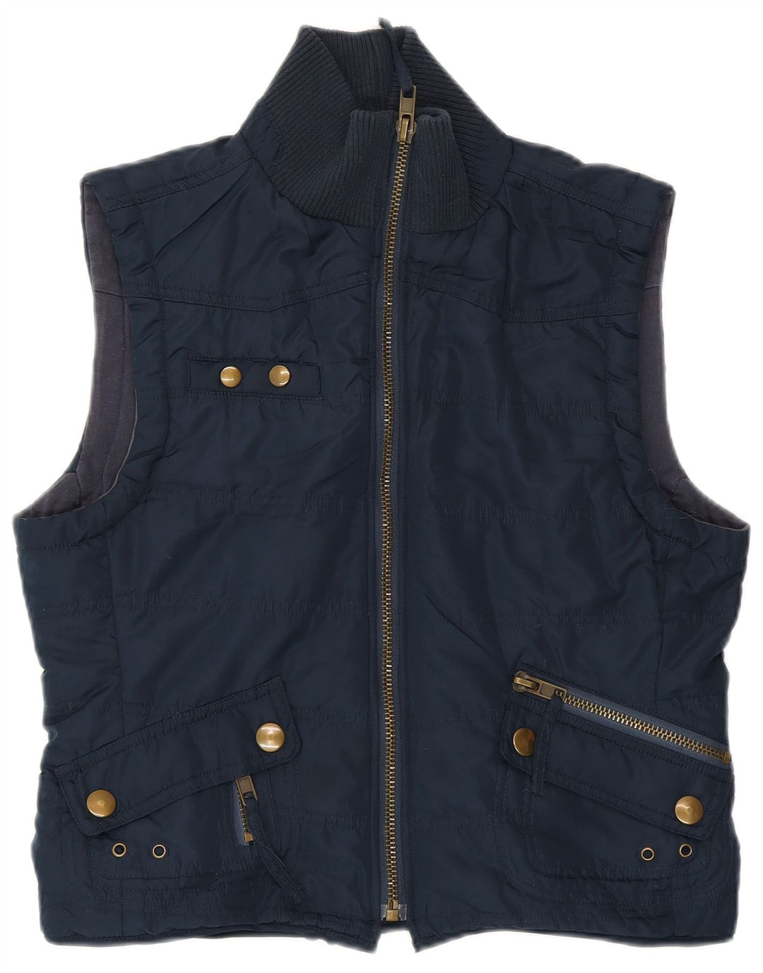 SASHA Womens Padded Gilet UK 14 Medium Navy Blue Polyester