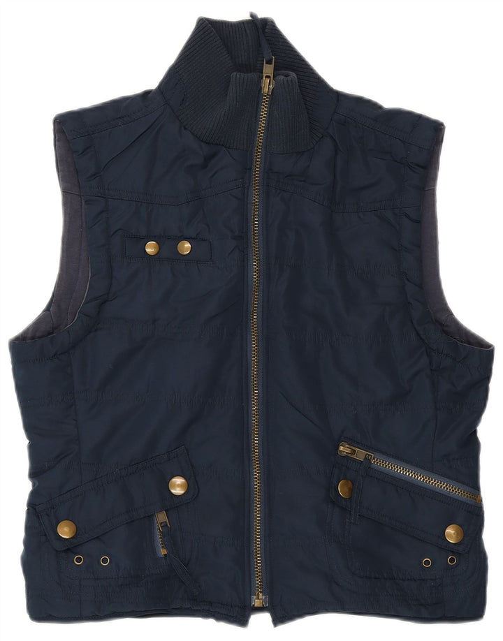 SASHA Womens Padded Gilet UK 14 Medium Navy Blue Polyester