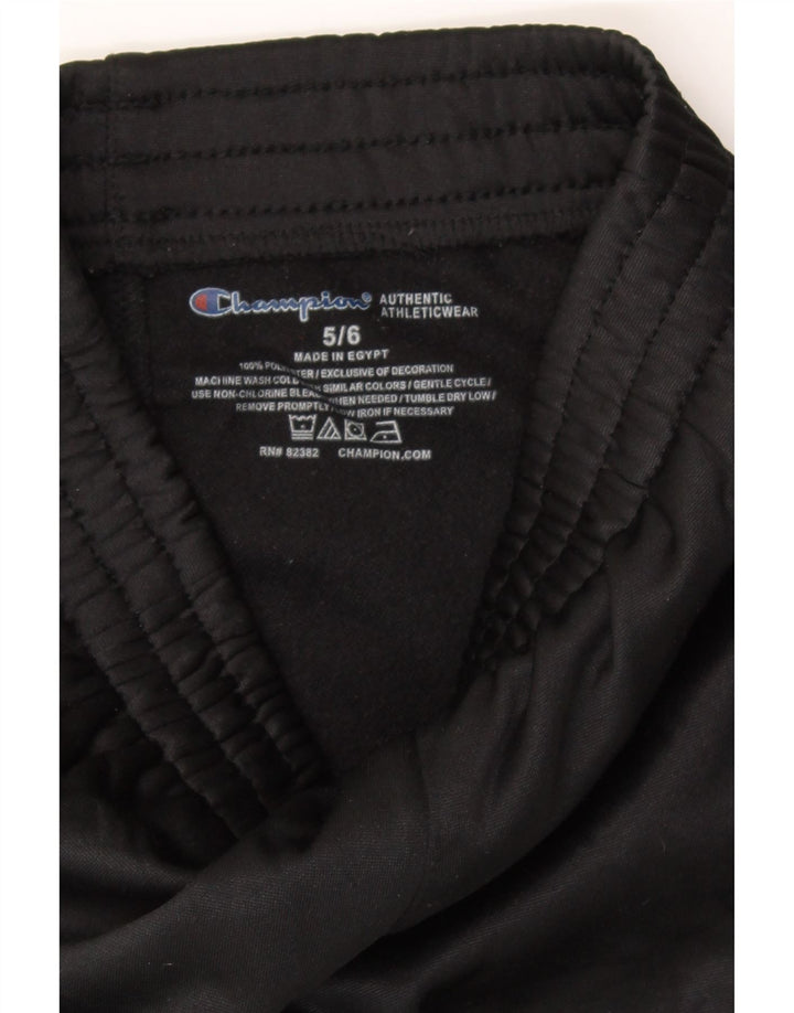 CHAMPION Boys Tracksuit Trousers Joggers 5-6 Years  Black Polyester Vintage Champion and Second-Hand Champion from Messina Hembry 