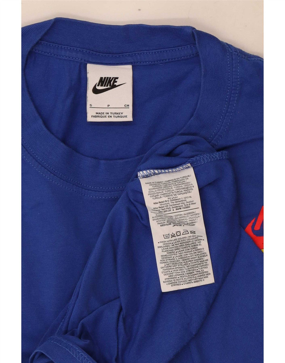 Nike Mens Graphic T-Shirt Top Small Blue Cotton