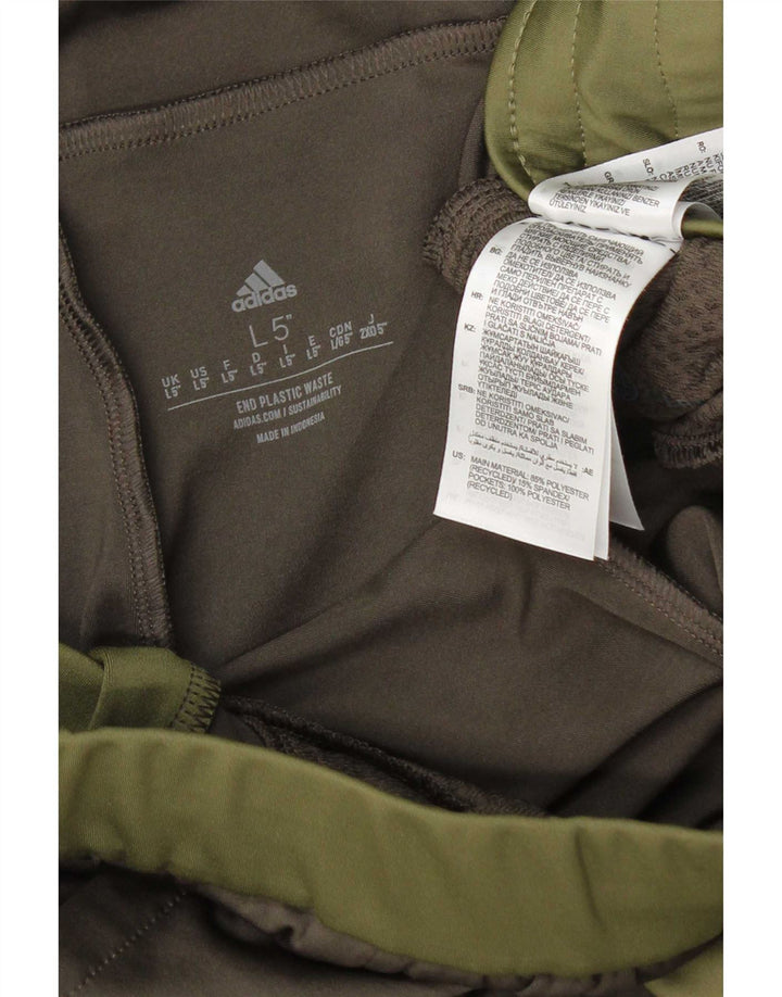 Adidas Mens Sport Shorts Large Green Colourblock Polyester
