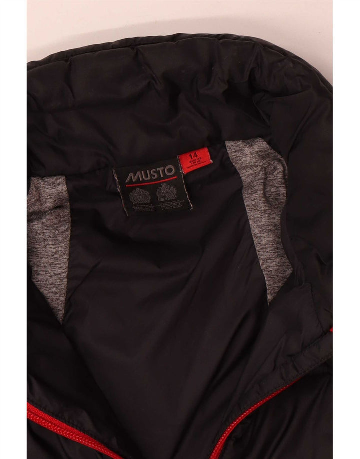 Musto Boys Graphic Padded Jacket 13-14 Years Black Colourblock Polyamide