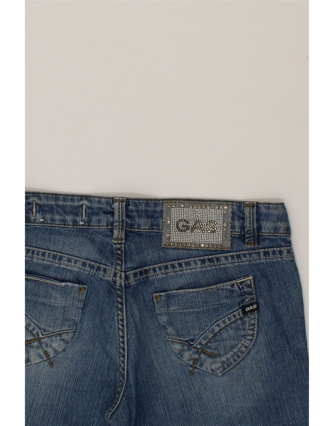 GAS Womens Slim Jeans W32 L33  Blue Cotton Vintage Gas and Second-Hand Gas from Messina Hembry 