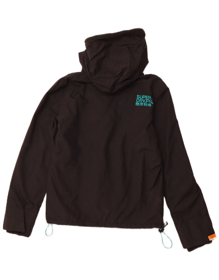 SUPERDRY Womens The Windcheater Windbreaker Jacket UK 14 Medium Black