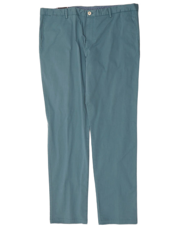 Tommy Hilfiger Herren-Chinohose, tailliert, Größe 56, XL, W40, L34, blaue Baumwolle