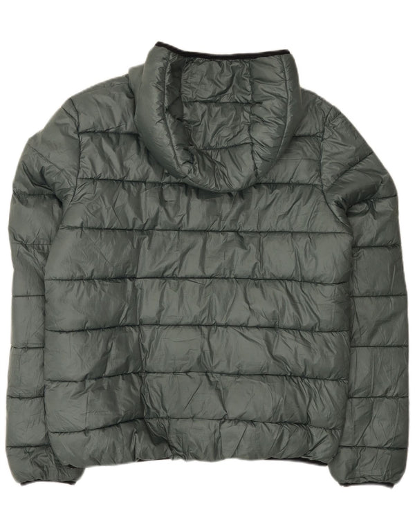 Champion Wattierte Damenjacke mit Kapuze, UK 20 2XL, grünes Polyester