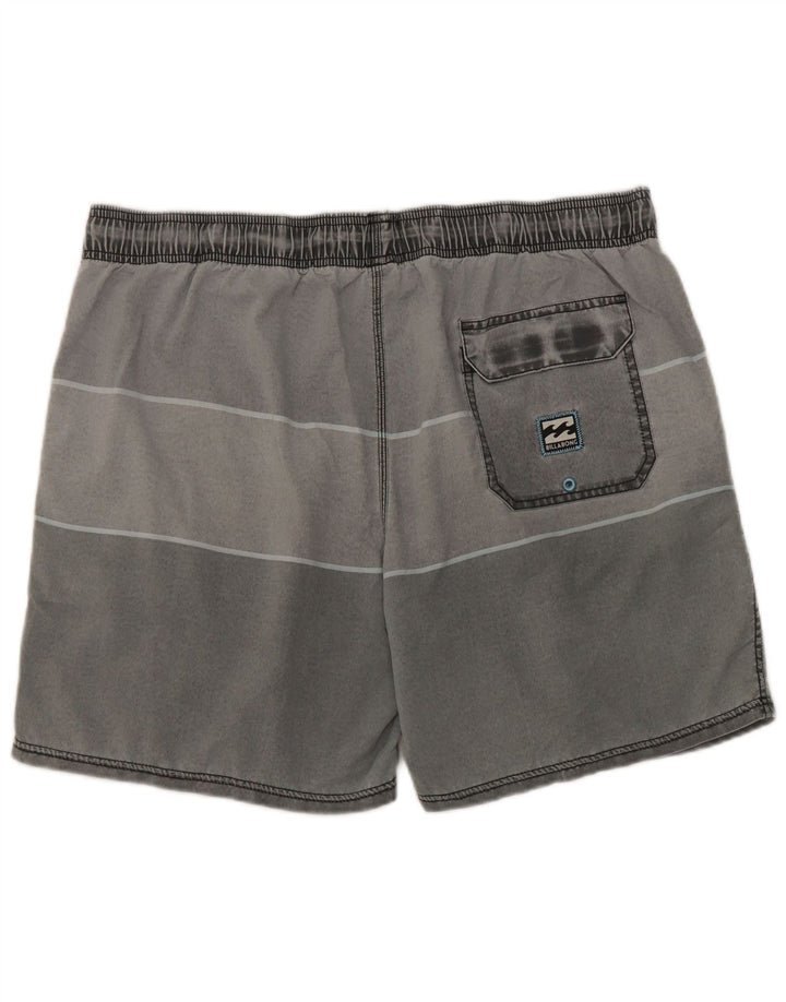 Billabong Mens Swimming Shorts XL Grey Striped Polyester
