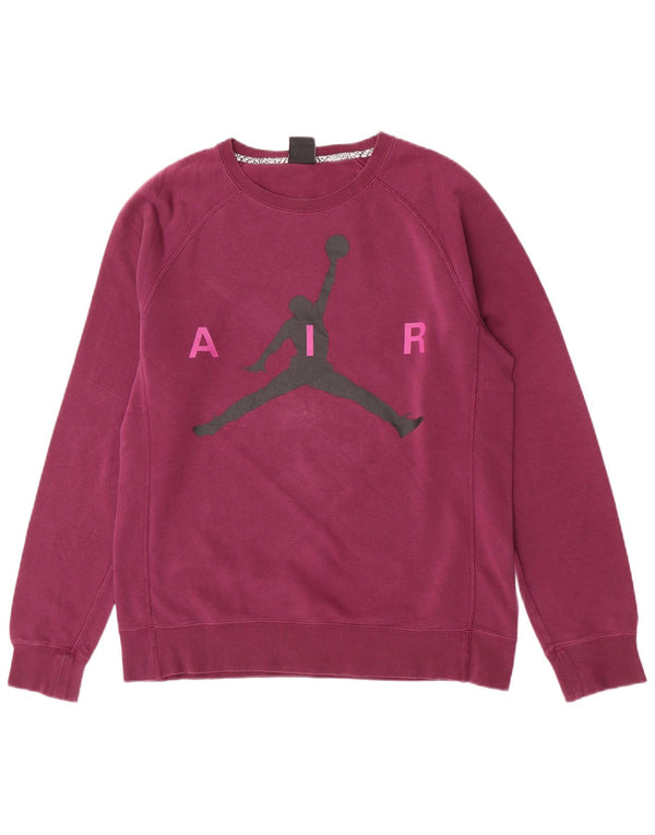 Jordan Mens Graphic Sweatshirt Jumper Medium Purple Cotton