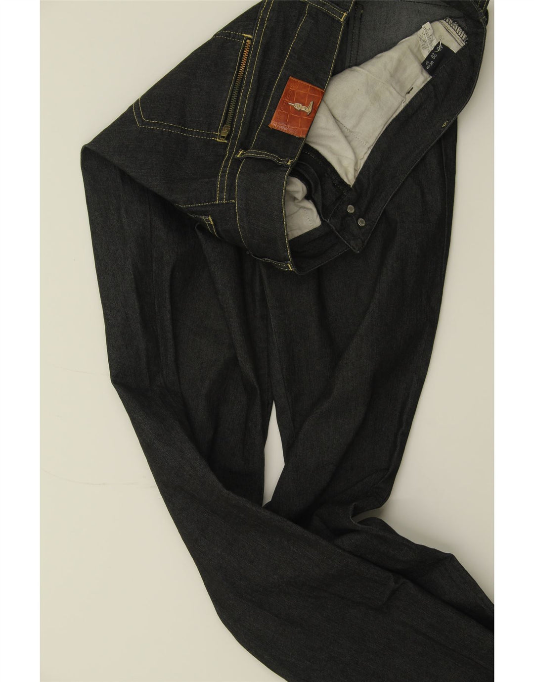 TRUSSARDI Womens Slim Jeans W27 L30 Black Cotton Vintage Trussardi and Second-Hand Trussardi from Messina Hembry 