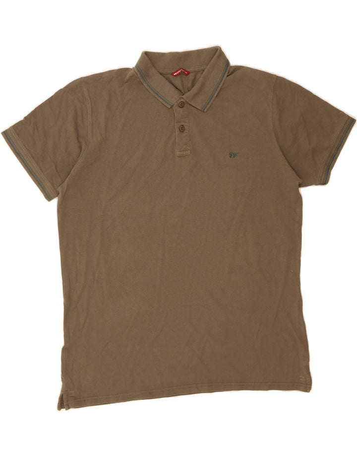 CARRERA Mens Polo Shirt 2XL Khaki Cotton Vintage Carrera and Second-Hand Carrera from Messina Hembry 