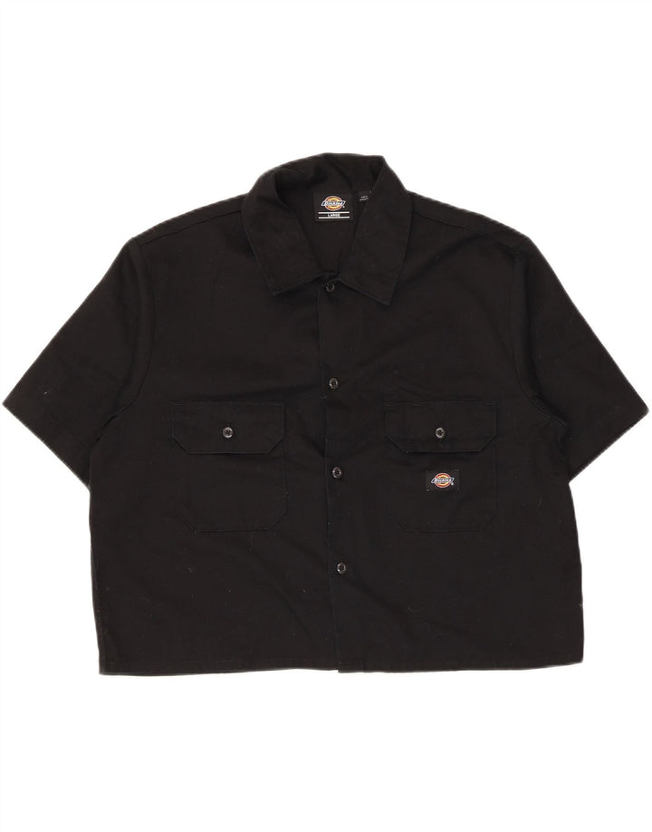 Dickies kortærmet skjorte til kvinder UK 16 Stor sort polyester