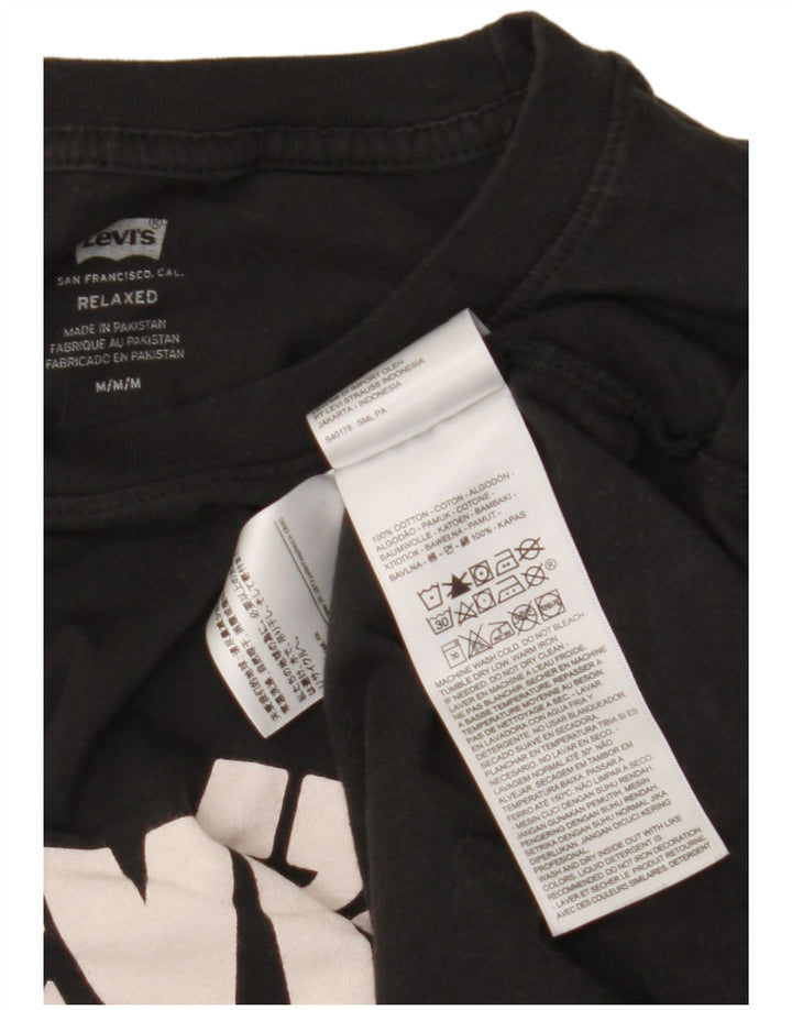 Levi's Mens Relaxed Graphic T-Shirt Top Medium Black Cotton