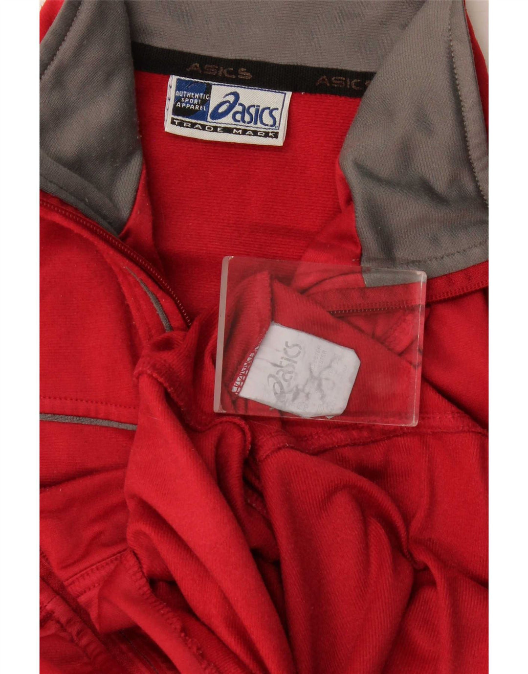 Giacca da ginnastica da donna, vestibilità regolare, Asics, UK 16, grande, rossa, in poliestere