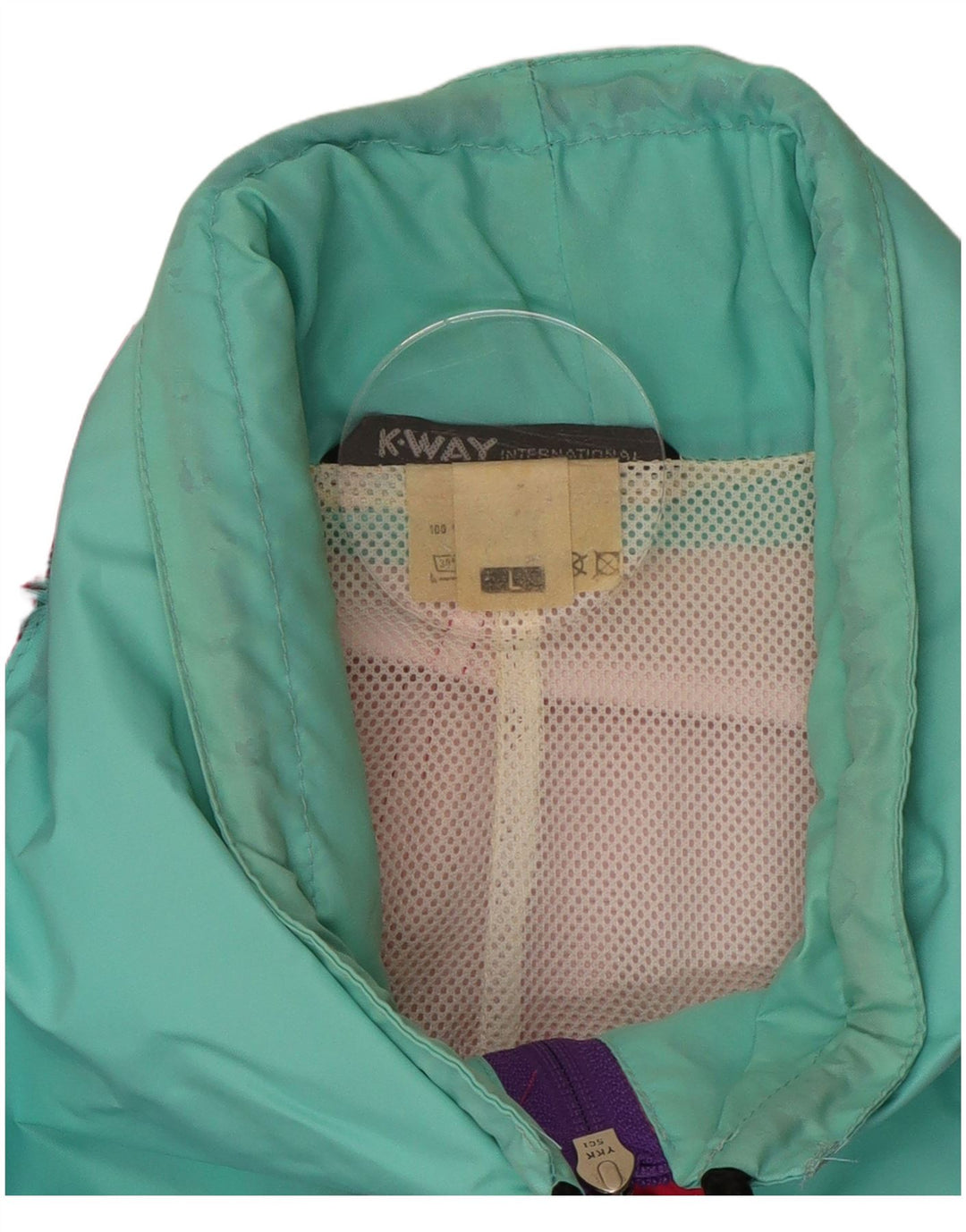 K-Way Mens Rain Jacket UK 40 Large Multicoloured Colourblock Polyamide