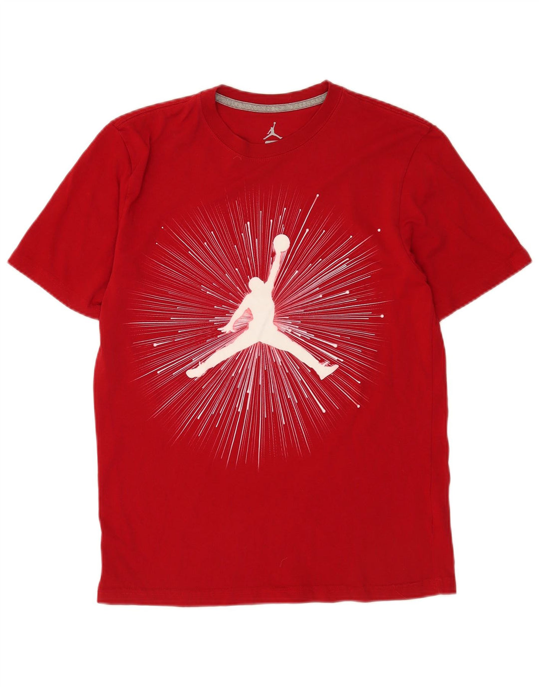 Jordan Herren Grafik-T-Shirt-Oberteil aus mittelroter Baumwolle