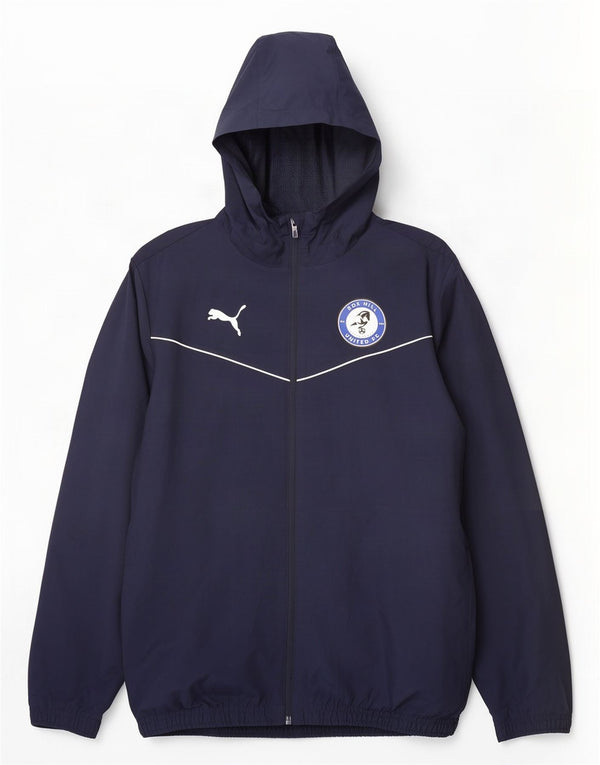 Giacca antipioggia con cappuccio Puma da uomo Box Hill FC UK 38 medio poliestere blu navy