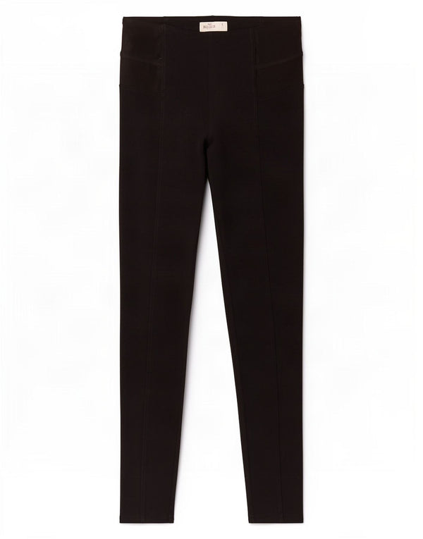 Hollister Womens Leggings UK 10 Small Black Bomuld