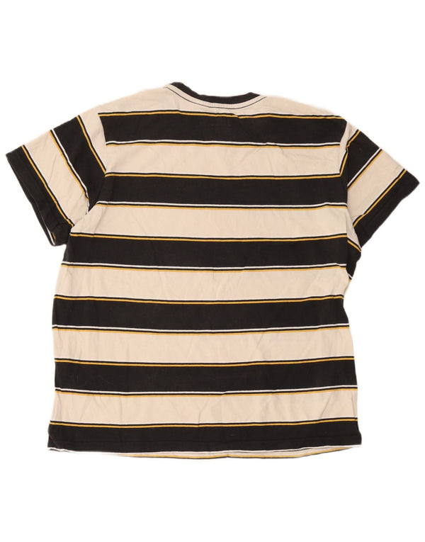 Levi's Mens Relaxed Fit T-Shirt Top Large Black Striped Cotton