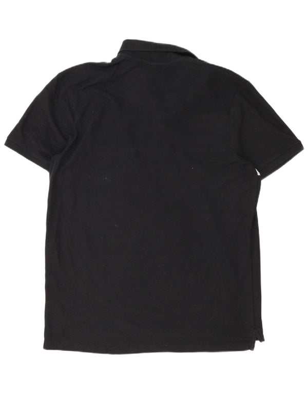 Nautica Mens Polo Shirt Large Black Colourblock Cotton