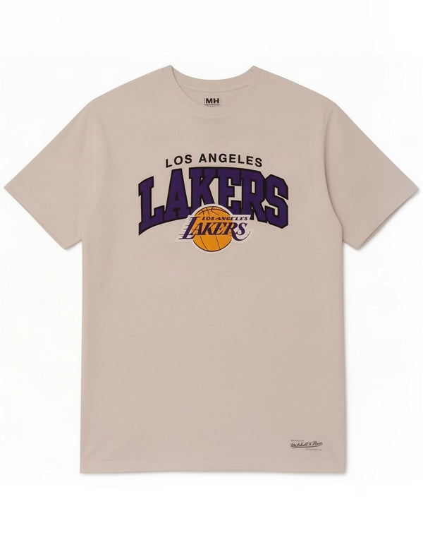 Mitchell & Ness Mens Los Angeles Lakers Graphic T-Shirt Top Large White