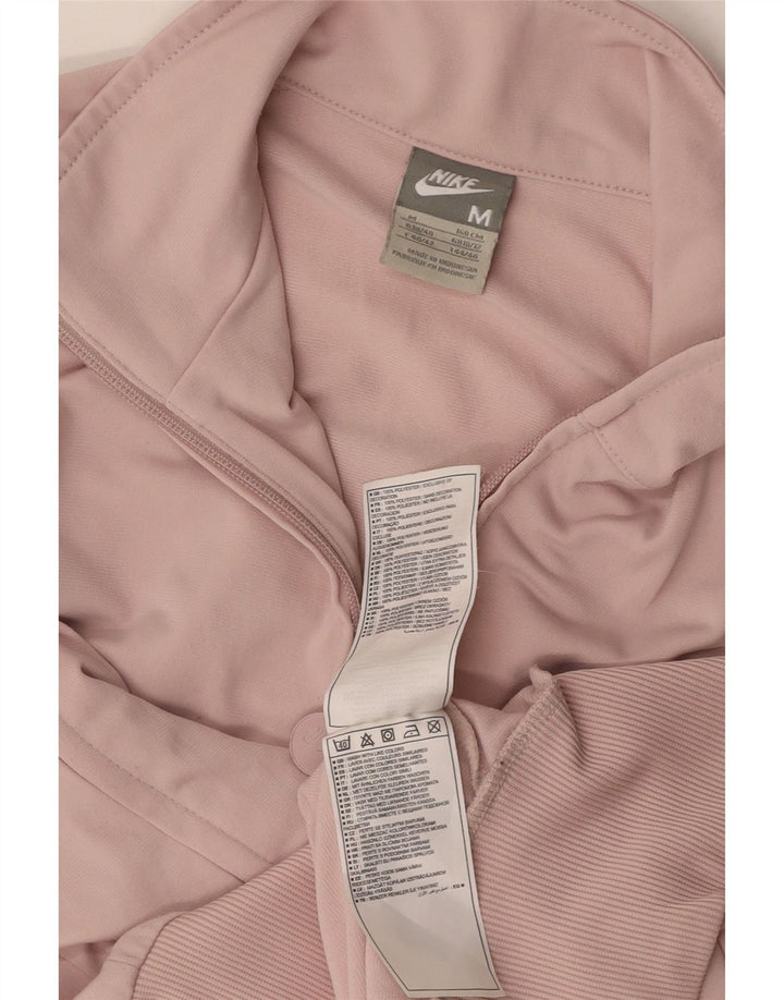 NIKE Womens Tracksuit Top Jacket UK 10/12 Medium Pink Polyester