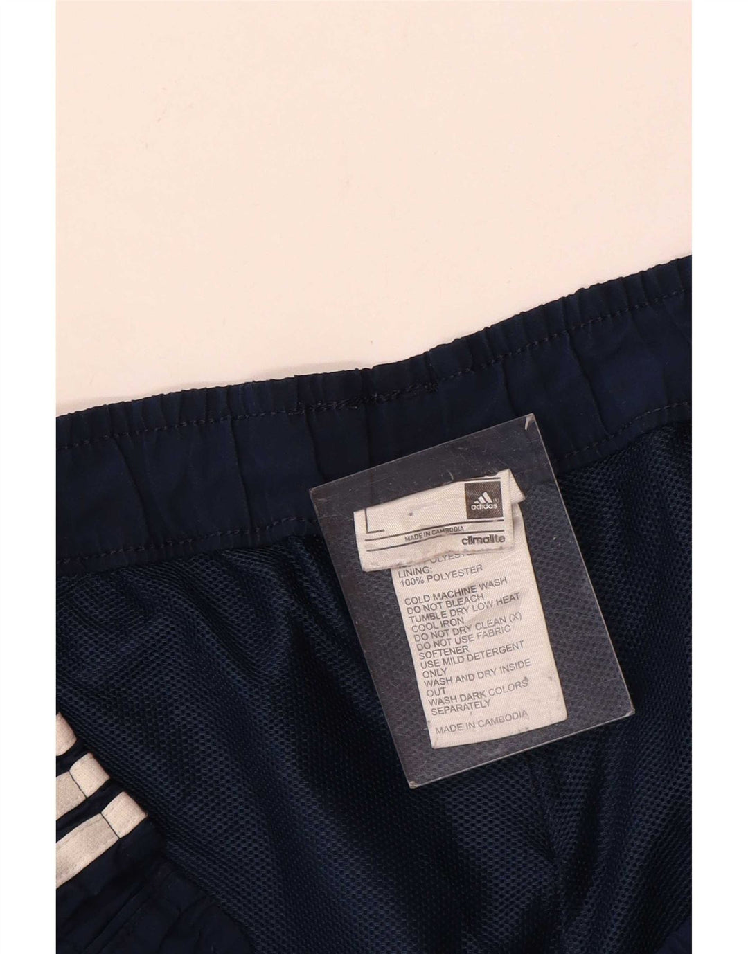 Pantaloncini sportivi da uomo Adidas Large blu navy in poliestere