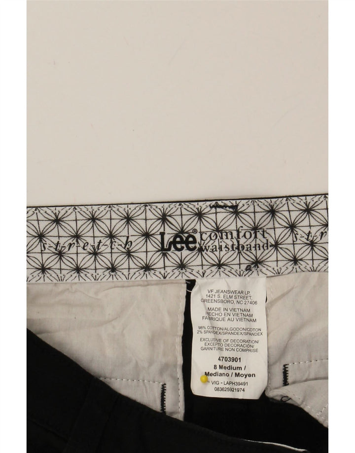 LEE Womens Chino Shorts US 8 Medium W28  Black Cotton Vintage Lee and Second-Hand Lee from Messina Hembry 