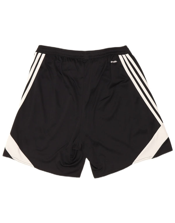 Pantaloncini sportivi da uomo Adidas Large Black Colourblock in poliestere sportivo