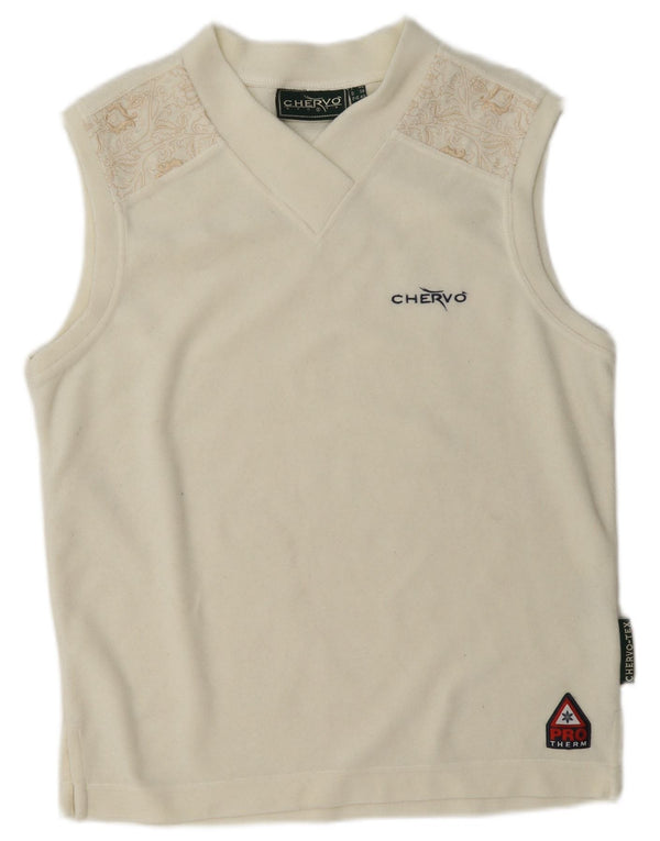 Γυναικείο βελούδινο γιλέκο Chervo Top IT 44 Medium Off White Paisley Polyester