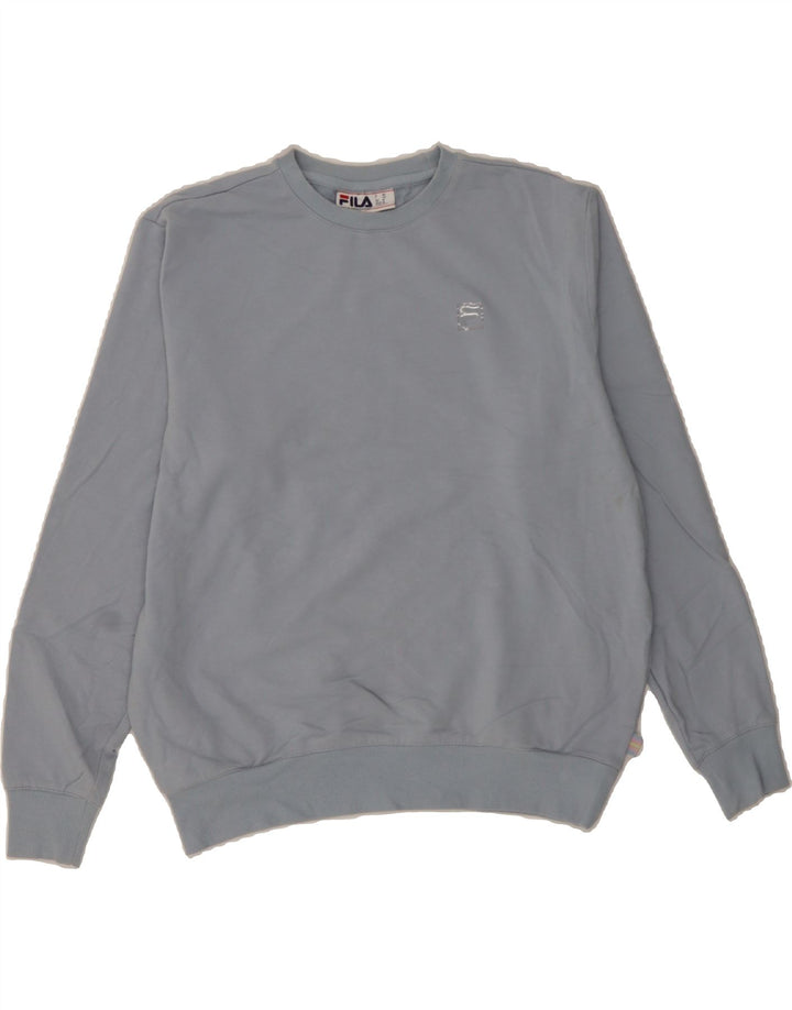 FILA Womens Sweatshirt Jumper UK 14 Medium Grey Cotton Vintage Fila and Second-Hand Fila from Messina Hembry 