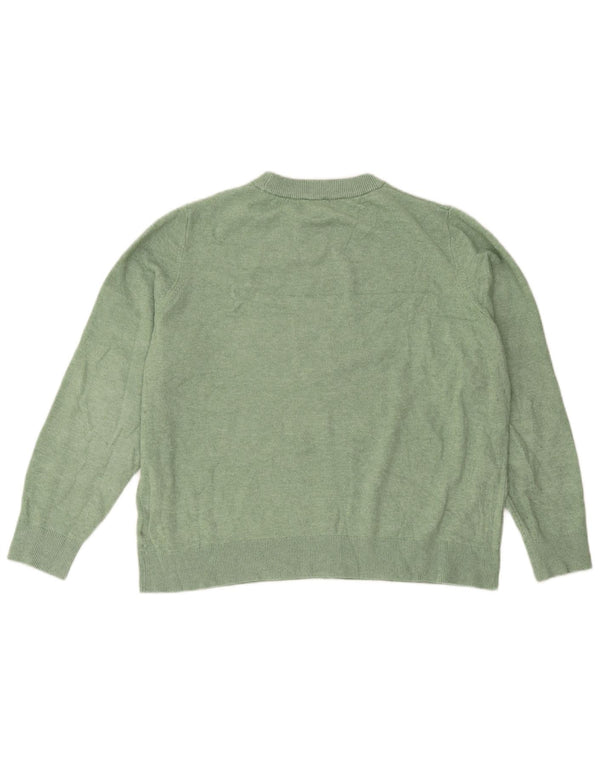 Marks & Spencer Pulover supradimensionat pentru femei cu gâtul turnat UK 16 Large Green