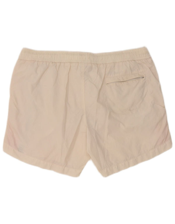 Bikkembergs Mens Graphic Swimming Shorts XL Off White Colourblock Polyamide