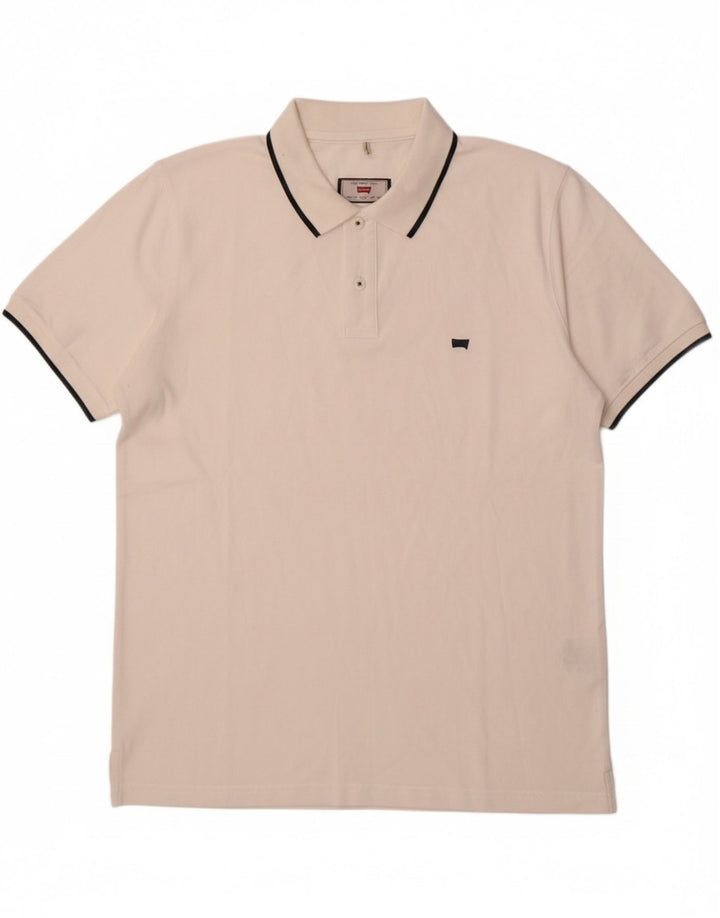 CARRERA Mens Regular Polo Shirt Large White Cotton Vintage Carrera and Second-Hand Carrera from Messina Hembry 