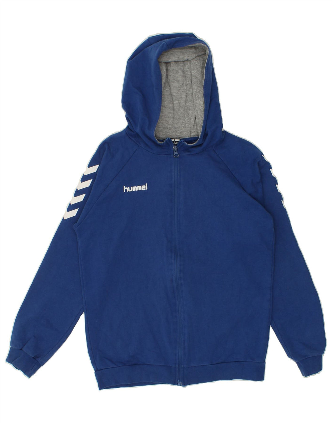 HUMMEL Boys Zip Hoodie Sweater 13-14 Years Blue Cotton Vintage Hummel and Second-Hand Hummel from Messina Hembry 