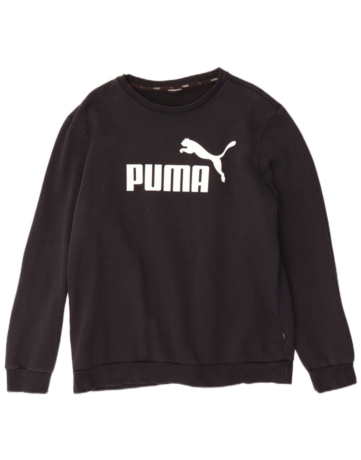Puma Mens Graphic Sweatshirt Jumper Large Black